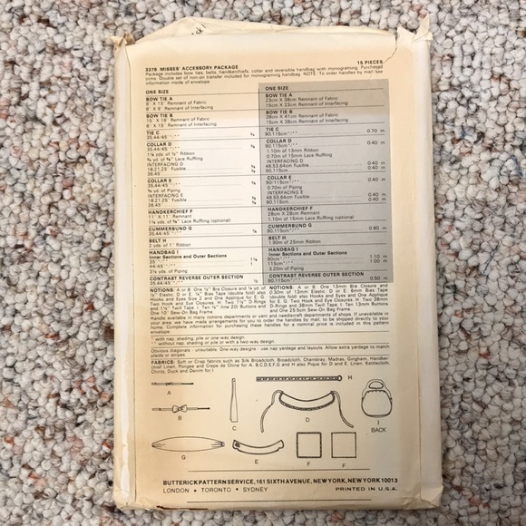 Lot of two vintage accessories patterns - Picture 3 of 5